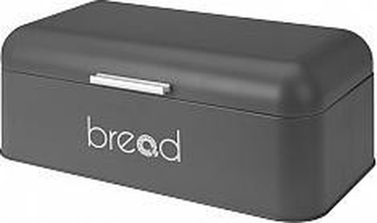 waarschijnlijkheid Doe een poging Gemoedsrust Bread Design Broodtrommel- metaal - 42x22x16cm - brooddoos kleur grijs |  bol.com