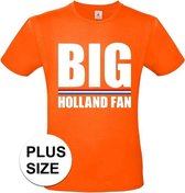 Oranje Big Holland fan grote maten shirt heren XXXXL