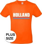 Oranje Holland supporter grote maten shirt heren 4XL