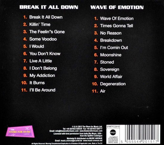 Break It All Down Wave Of Emotion Richie Kotzen Cd Album Muziek Bol Com