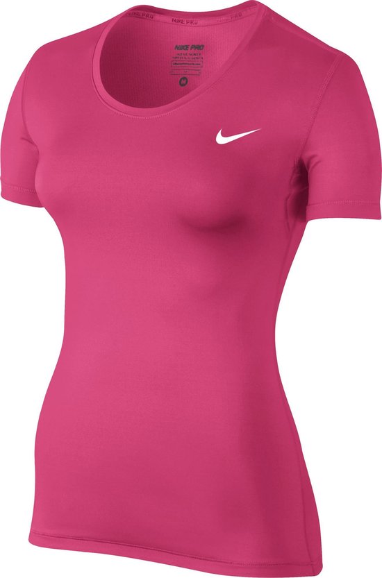 Nike Pro Dri-Fit Sportshirt - Maat L - Dames - Roze | bol.com
