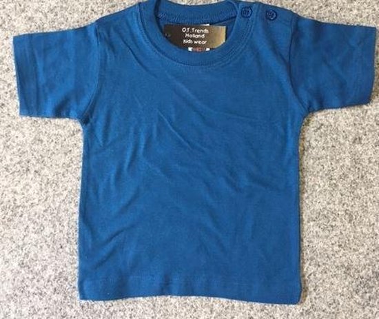 beweging Monarchie gastheer Baby shirt effen donkerblauw maat 80 | bol.com