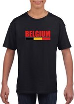 Zwart Belgium supporter supporter shirt kinderen - Belgisch shirt jongens en meisjes 122/128