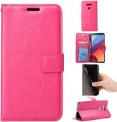 Sony Xperia XA1 Ultra Book PU lederen Portemonnee hoesje Book case roze