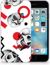 Geschikt voor iPhone 6 Plus | 6s Plus TPU Hoesje Design Skull Red