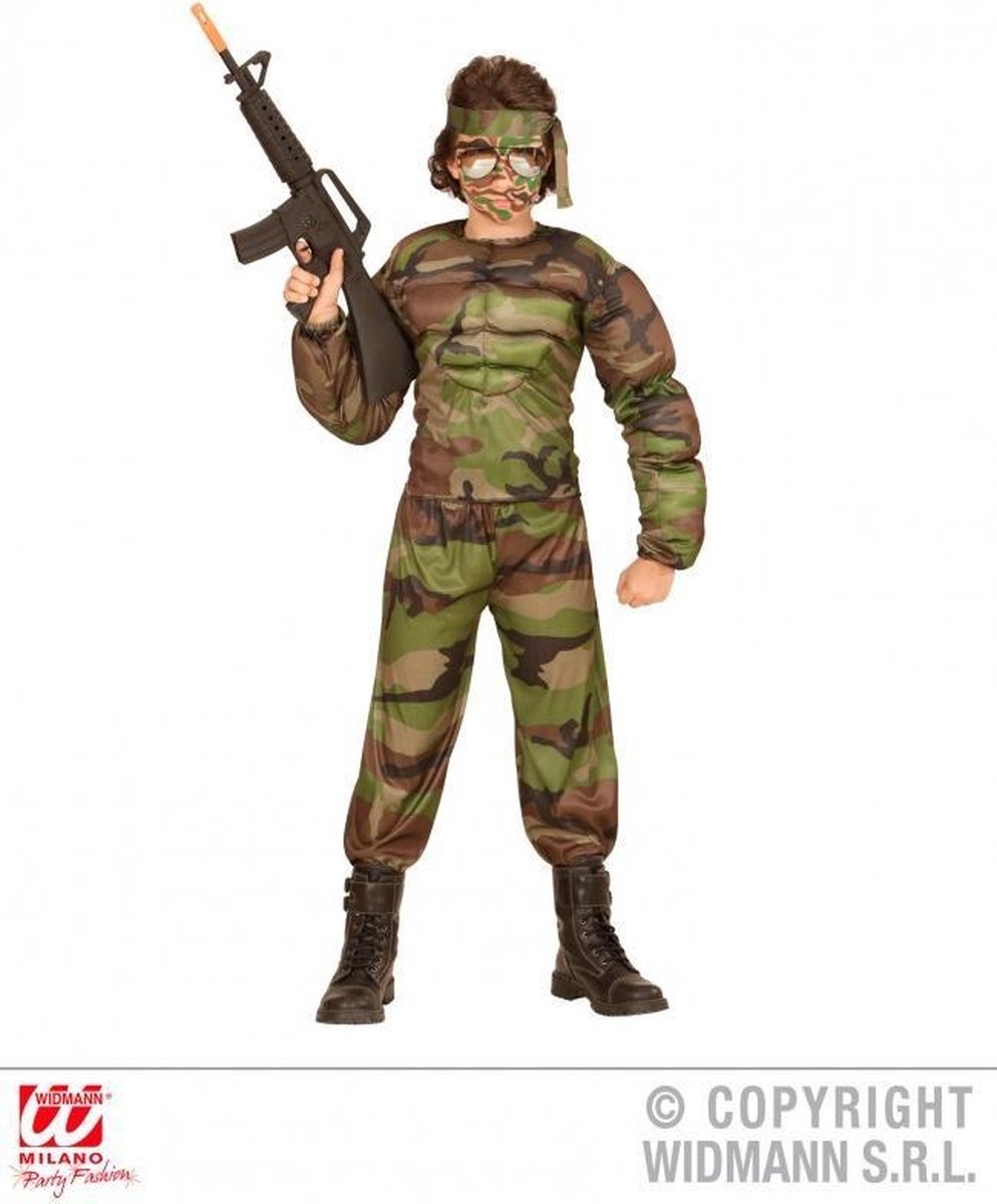 Vuiligheid Bevatten Tochi boom Soldaten kostuum voor kinderen - legerpak - 5-7 jaar - 128 cm | bol.com