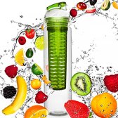 #DoYourFitness - Fruitwater fles - »FruitBottle« - Fruit infuser voor fruitpunches / groente spritzers - 800ml - groen