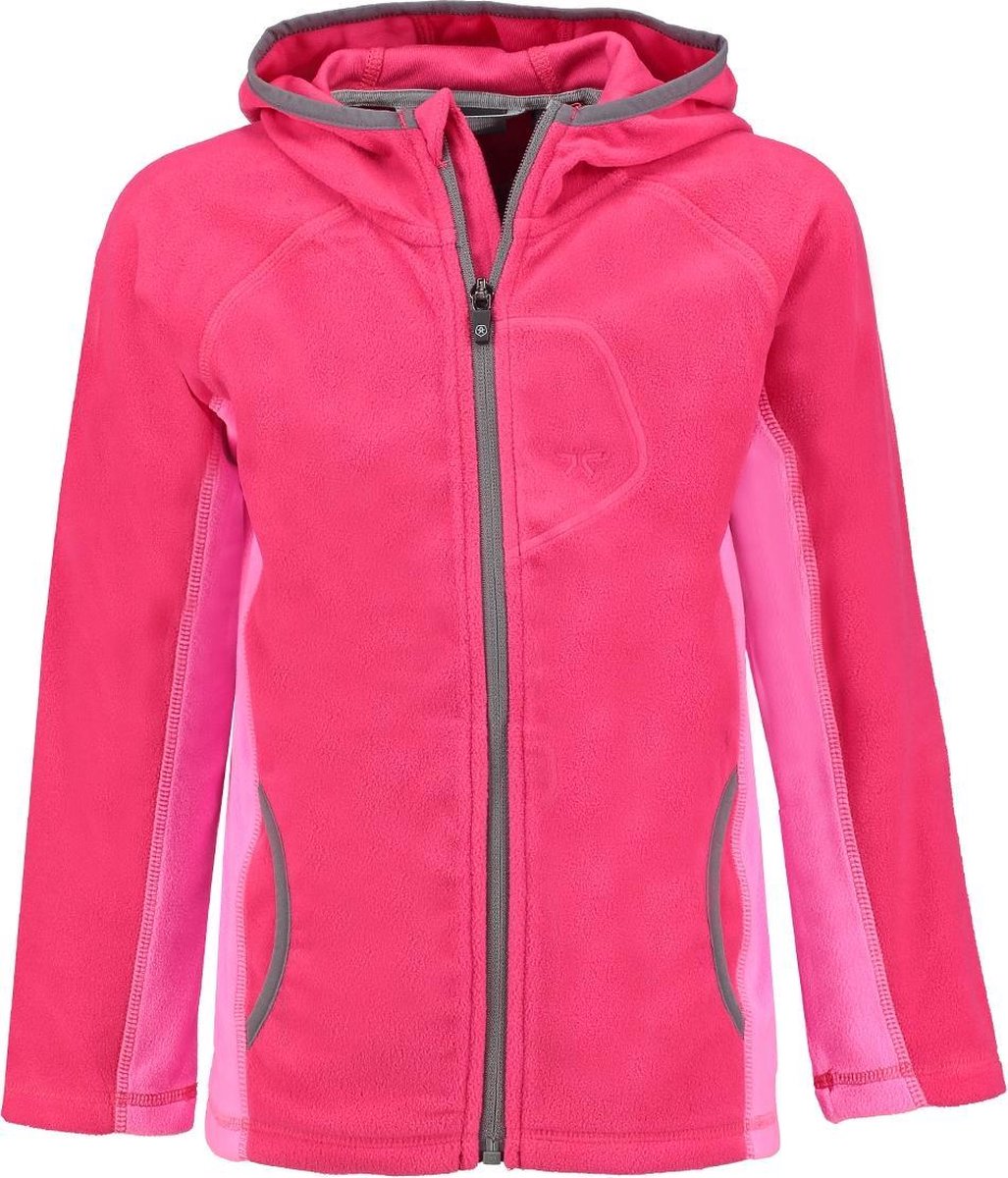 Color Kids pink / roze meisjes fleece vest Ramona met capuchon