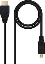 Nanocable HDMI, câble HDMI 0,8 m 0, 8 m HDMI Type A (Standard) HDMI Type D (Micro) Zwart
