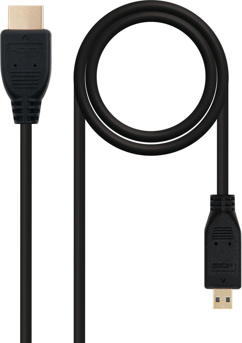 HDMI to Micro HDMI Cable NANOCABLE 10.15.3501 Black (0,8 m)