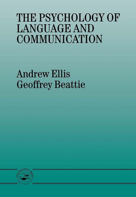 The Psychology of Language And Communication - cover