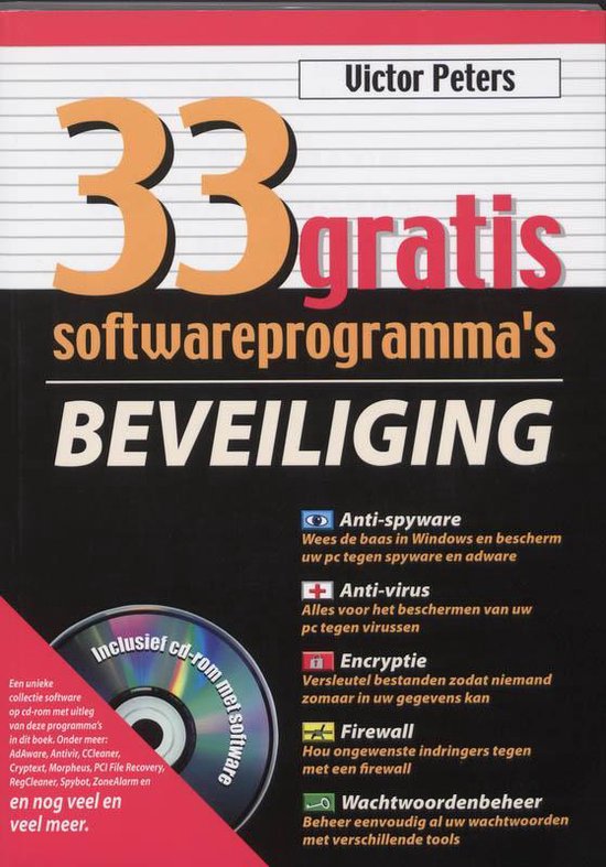 Cover van het boek '33 gratis softwareprog. Beveiliging + CD-Rom / Beveiliging + CD-ROM'