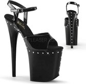 Pleaser Sandaal met enkelband, Paaldans schoenen -36 Shoes- FLAMINGO-809ABLS Paaldans schoenen Zwart