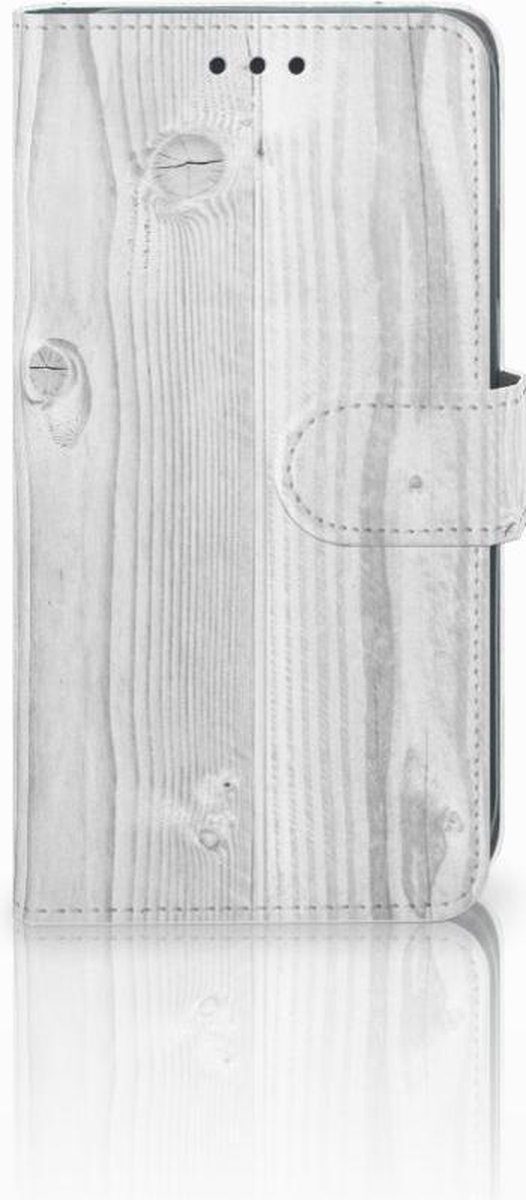 Apple iPhone Xr Book Style Case White Wood