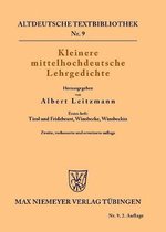 Altdeutsche Textbibliothek- Kleinere mittelhochdeutsche Lehrgedichte