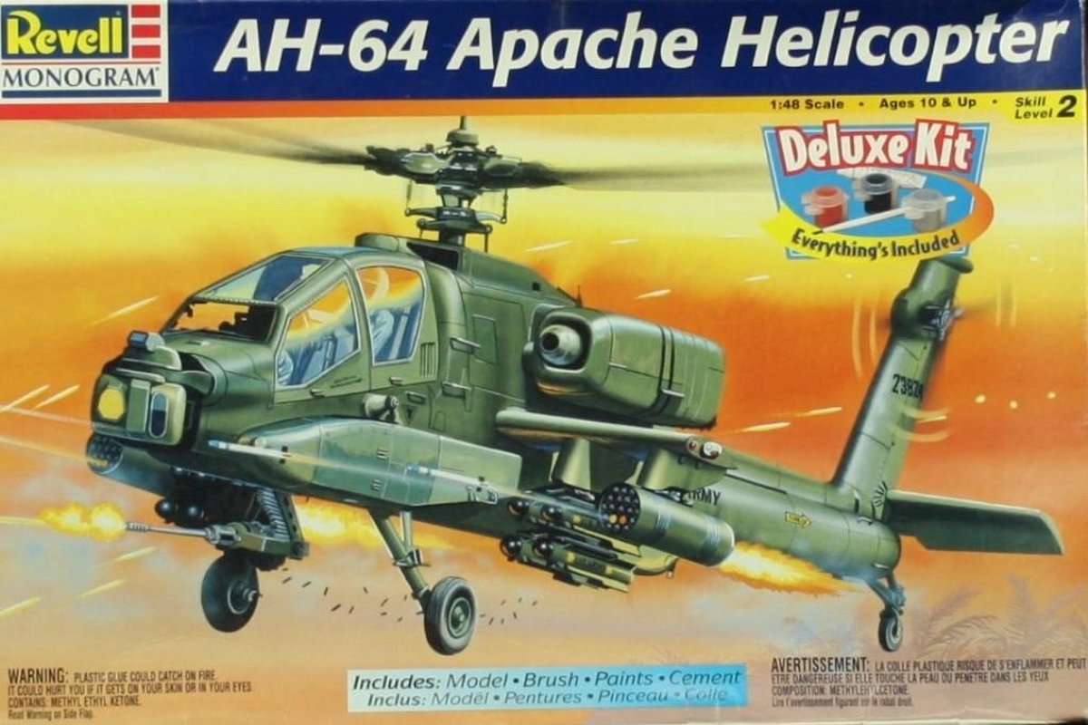 Maquette d'avion Revell AH-64A Apache Klu | bol.com