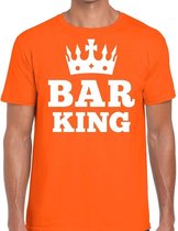 Oranje Bar King t-shirt heren - Oranje Koningsdag kleding M