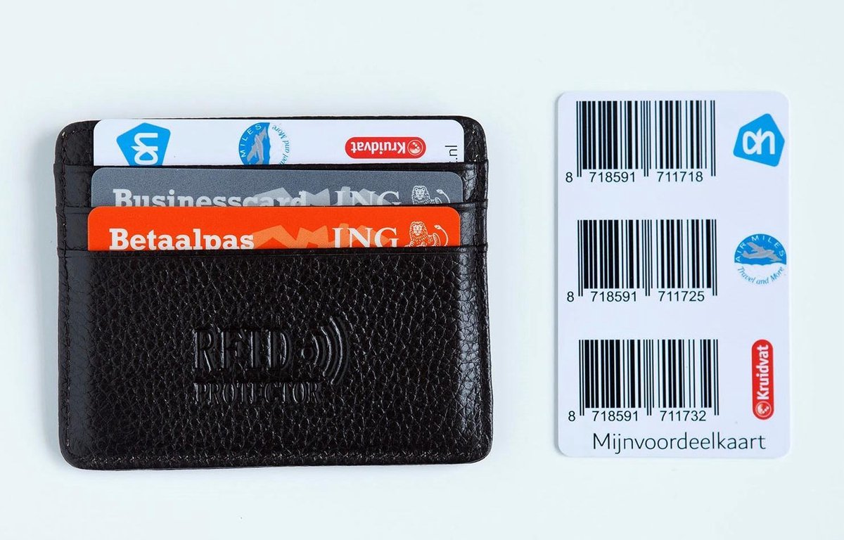 Lederen Creditcardhouder RFID Protected - Pasjes Portemonnee met 6 in 1  verzamelkaart... | bol.com