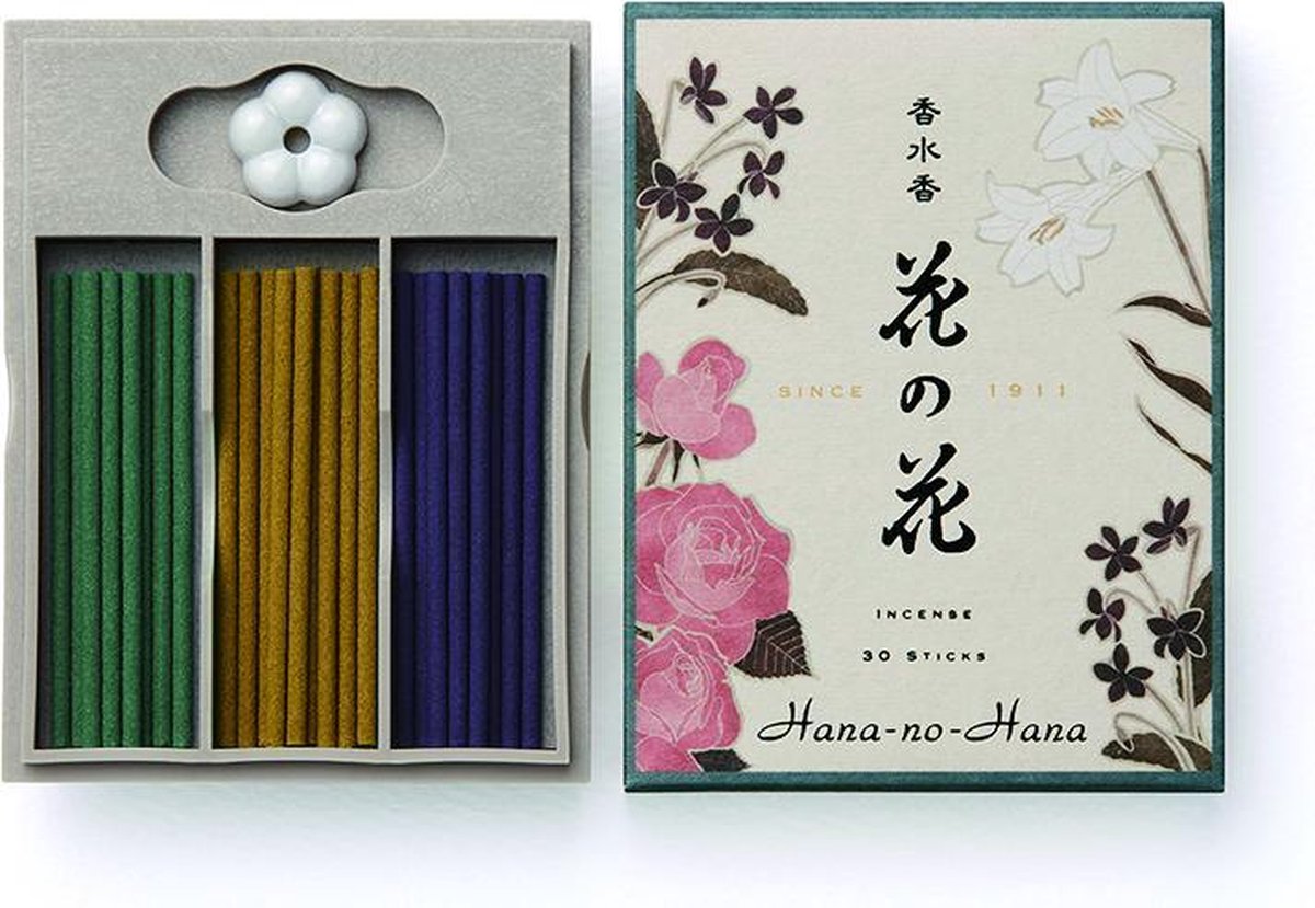Goedkoopste Hana No Hana Wierook Giftbox Roos/Lelie/Viooltje (30 stokjes