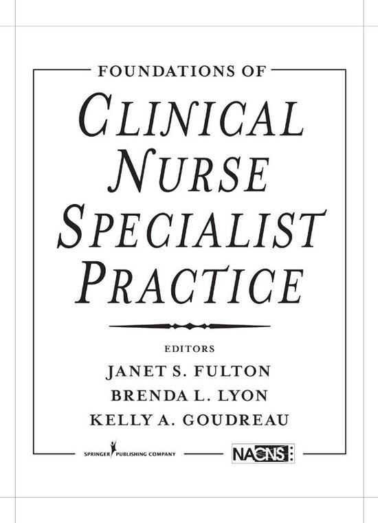 Foundations of Clinical Nurse Specialist Practice - cover