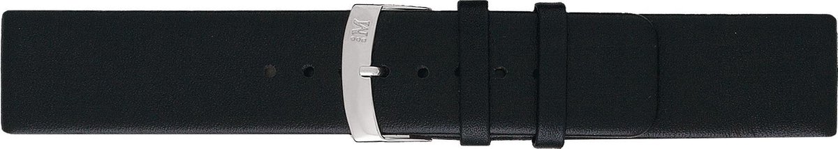 Morellato PMX019LARGE IG horlogebandje - Leer - Zwart - 30 mm