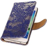 Lace Blauw Huawei Ascend Mate 7 Book/Wallet Case/Cover Hoesje
