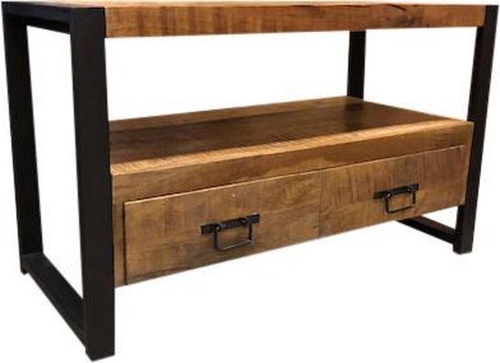 TV meubel mango hout + staal 100 cm breed |