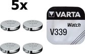 5 Stuks - Varta V339 11mAh 1.55V knoopcel batterij