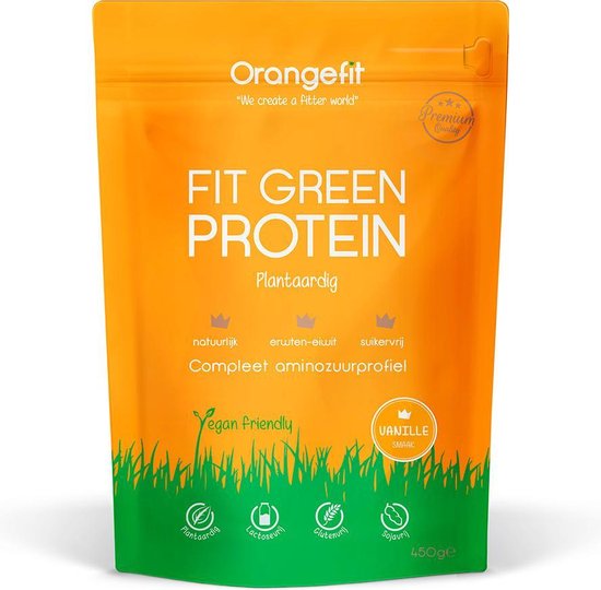 Orangefit Plantaardige Eiwitshake / Proteïne Poeder – Vanille – 450 gram