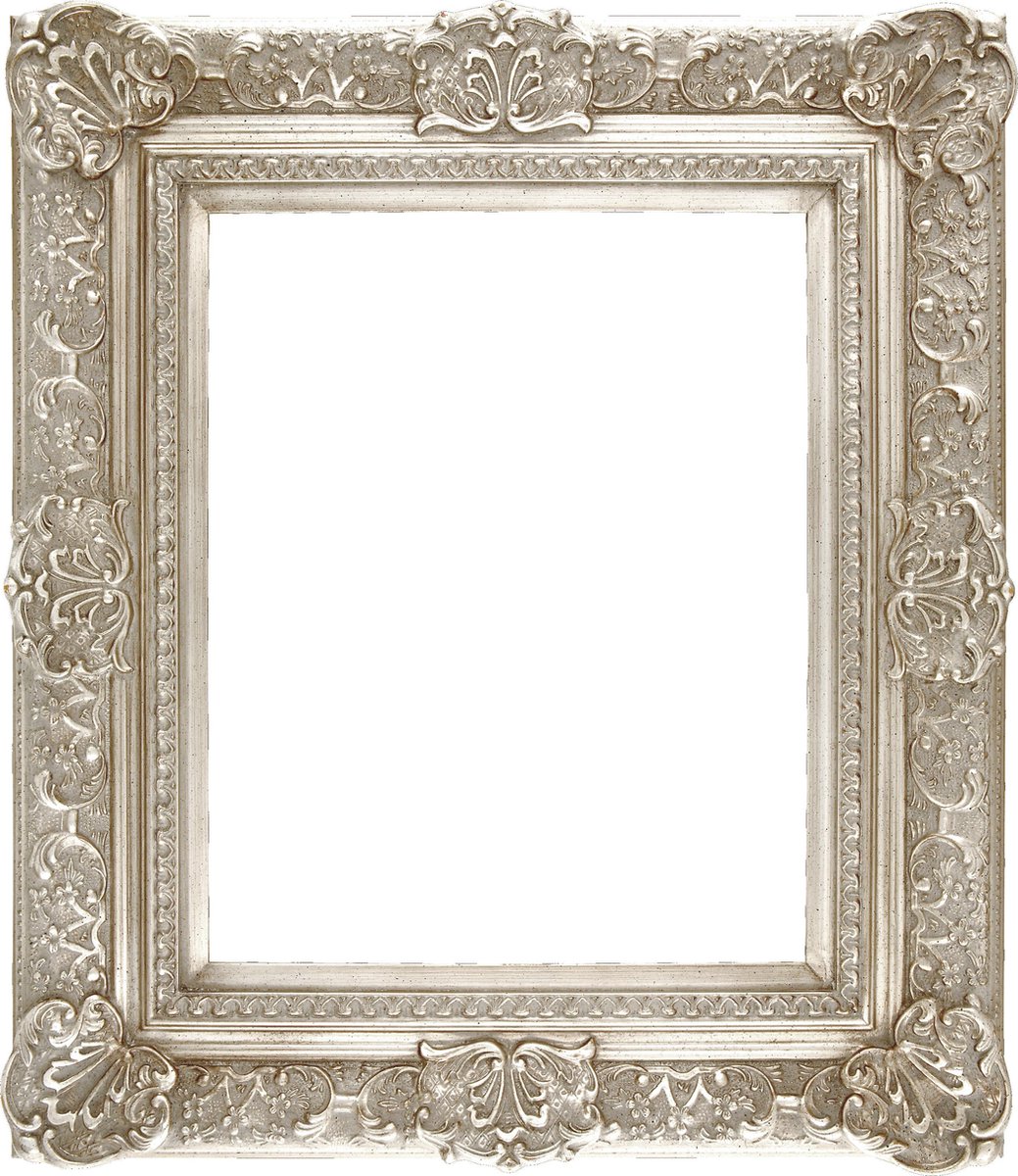 Barok spiegel in houten sierlijst met ornamenten - Wand Spiegel William Buitenmaat 66x76 cm Zilver - Badkamerspiegel barok - Hangspiegel - Muurspiegel