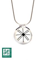 Medicijnwiel- symbool Liefde & Geluk - zilveren ketting