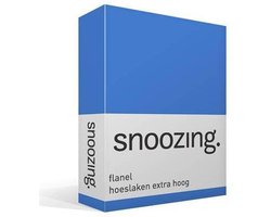 Snoozing - Flanel - Hoeslaken - Extra Hoog - Lits-jumeaux - 160x200 cm - Meermin