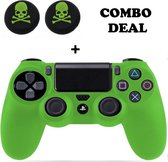 KELERINO. Siliconen cover voor Playstation 4 controller Inclusief gratis bijpassende thumb grips - Groen