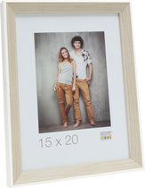 Deknudt Frames fotolijst S46CH1 - naturel met wit randje - foto 10x20