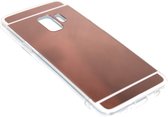 Spiegel hoesje beige Geschikt voor Samsung Galaxy S9