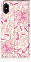 Geschikt voor iPhoneX Case Pink Flowers
