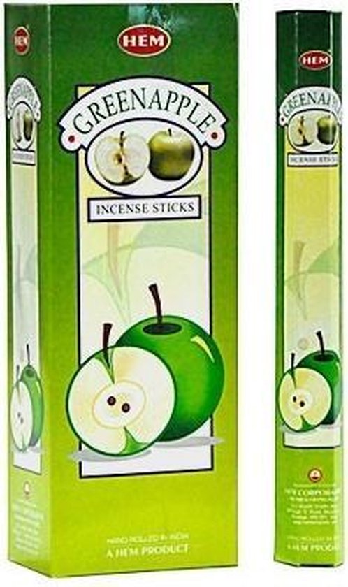 HEM Wierook - Green Apple - Slof (6 pakjes/120 stokjes)