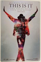 Metalen bord wanddecoratie 30cm/20cm Michael Jackson