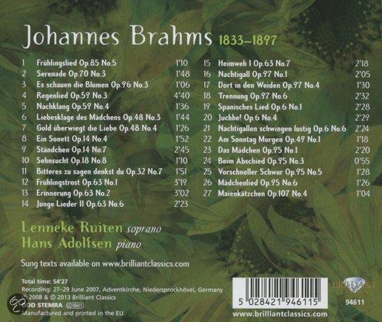 Brahms: Lieder, Hans Adolfsen | CD (album) | Muziek | bol
