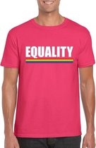 LGBT shirt roze Equality heren M