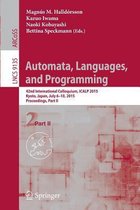 Automata Languages and Programming