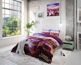 Sleeptime New York 3 - Dekbedovertrekset - Tweepersoons - 200x200/220 cm + 2 kussenslopen 60x70 cm - Multi