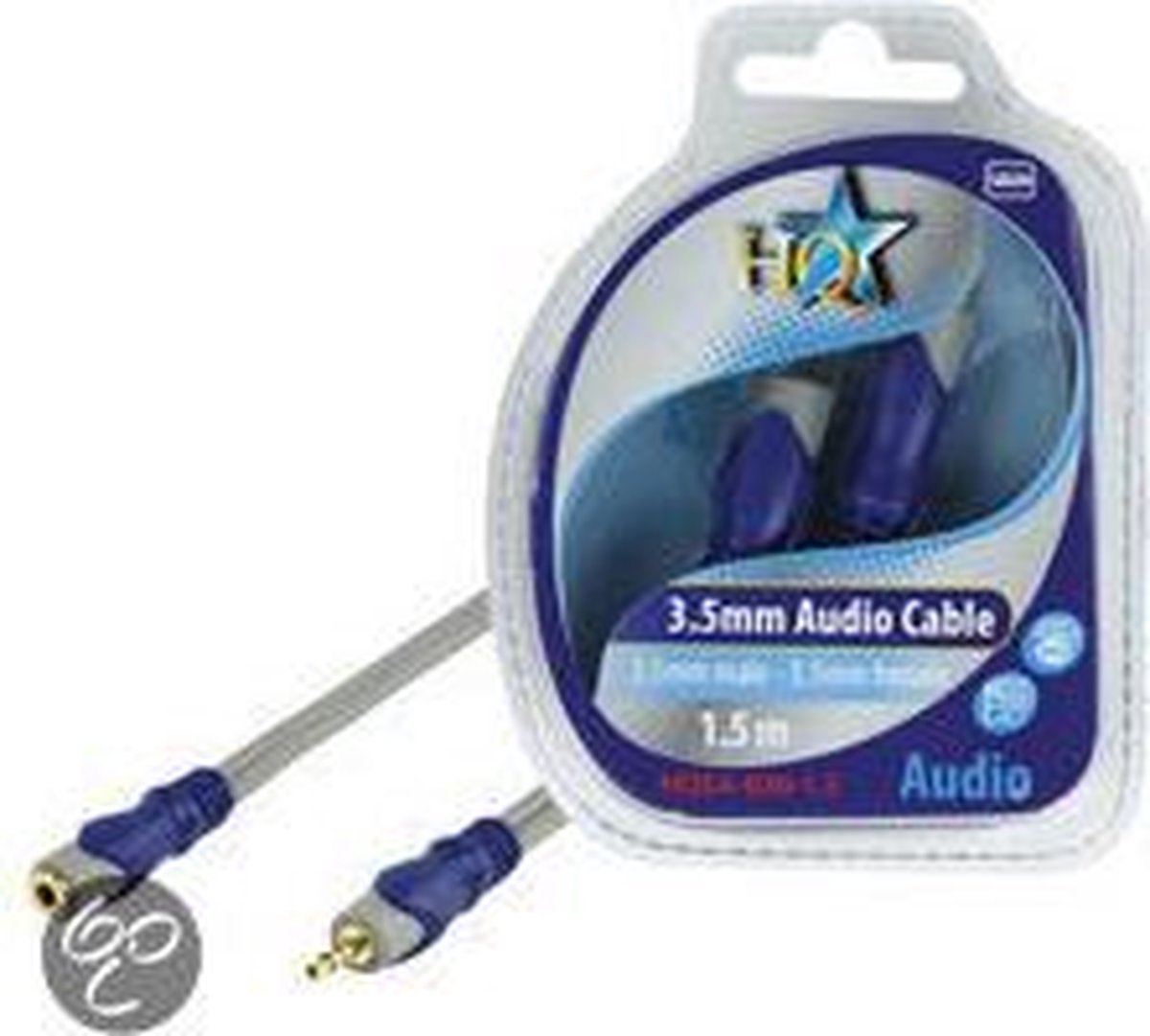 HQ Standaard 3.5mm Stereo Mannelijk - 3.5mm Stereo Vrouwelijk Kabel 1.50 M