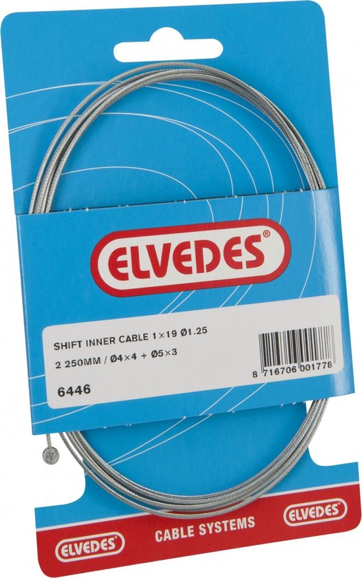 Foto: Elvedes derailleurkabel 2m 6446 huret simplex