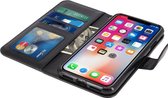 Portemonnee case hoesje - Zwart Geschikt voor: iPhone X