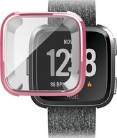 KELERINO. Full cover hoesje voor Fitbit Versa  (Lite) - Siliconen - Roze