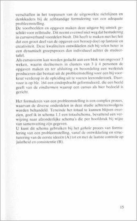De Probleemstelling Voor Een Onderzoek