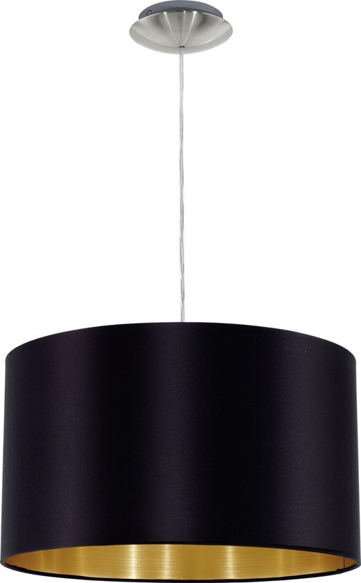 EGLO Maserlo - Hanglamp - 1 Lichts - Ø380mm. - Nikkel-Mat - Zwart, Goud