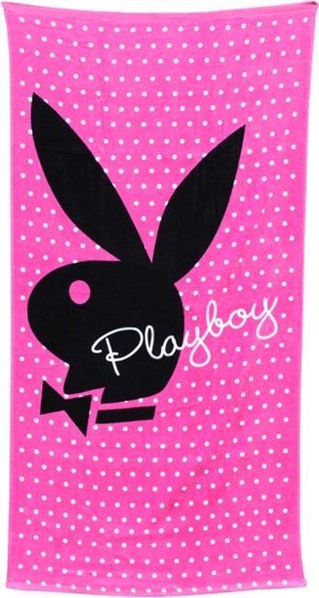 Serviette de plage Playboy Bunny - 75x150 cm - Rose | bol.