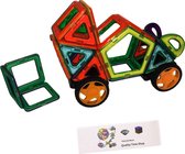 Magnetische bouwset  ,bouw verschillende modellen auto's  met deze 40 stuks gekleurde magnetische bouwblokken